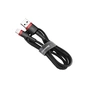 Дата кабель USB 2.0 AM to Lightning 3.0m 2.0A red-black Baseus (CALKLF-R91) - зменшене зображення 1