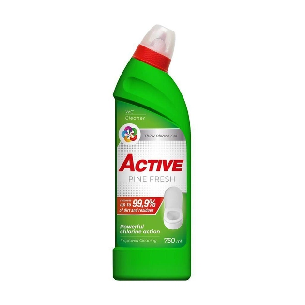 Засіб для чищення унітазу Active PR Pine Fresh З хлором 750 мл (4820196012764) - зображення 1