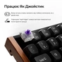 Клавіатура Keychron K2HE Gateron Double-Rail Magnetic Nebula Hot-swap QMK Wireless/Bluetooth/USB-А UA Wood/Black (K2H-F1-UA) - зменшене зображення 11