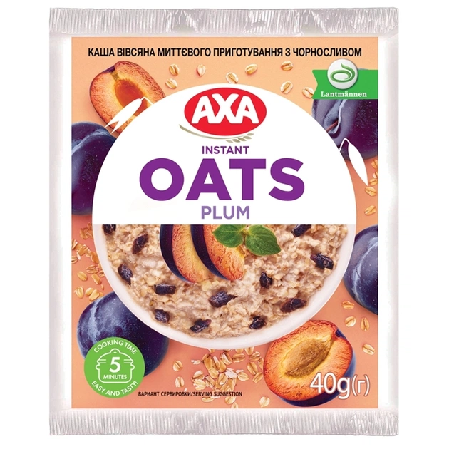 Їжа швидкого приготування АХА Каша Вівсяна з чорносливом 40 г (4820237690340) - picture 1