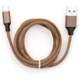 Дата кабель USB 2.0 AM to USB-C 1.0m nylon brown Vinga (VCPDCTCNB21BR) - зменшене зображення 1