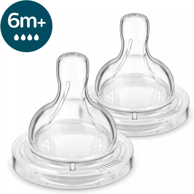 Соска Philips AVENT Анти-Колік, швидкий потік, від 6 міс. 2 шт (SCY764/02) - picture 1