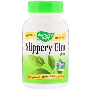 Травы Nature's Way Скользкий Вяз, Slippery Elm Bark, 400 мг 100 капсул (NWY-17100) изображение 1