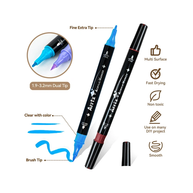 Художній маркер Arrtx акрилові AACM-03-32, 32 кольори (LC302802) - picture 3