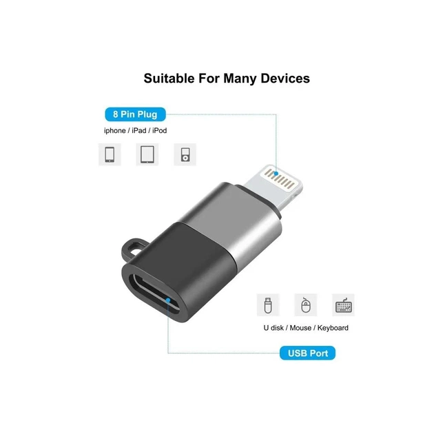Перехідник USB-C F to Lightning M charger-audio XoKo (AC-029) - picture 5