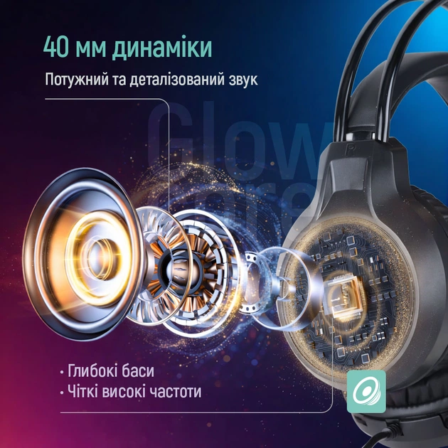 Гарнітура СolorWay GlowCore RGB Black (CW-HPG02BK) - зображення 14