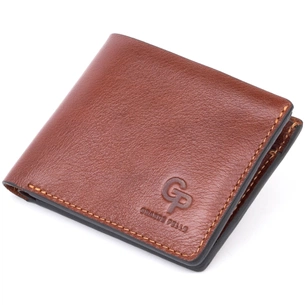 Портмоне Grande Pelle У гладкій шкірі Коричневе (11308) изображение 1