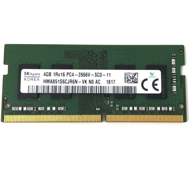 Модуль пам`ятi SO-DIMM DDR4 4GB/2666 Hynix (HMA851S6DJR6N-VK) - изображение 1