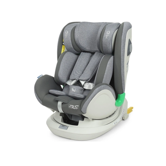 Автокрісло El Camino ME 1081 I-Trust 360 IsoFix 0-36 кг light grey - зображення 1
