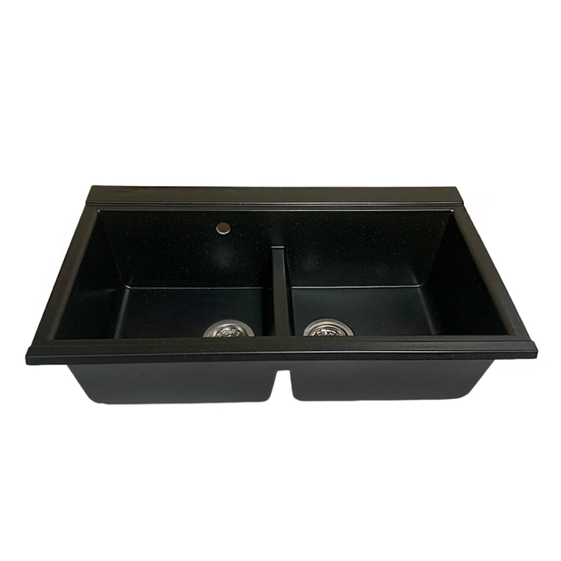 Мийка кухонна Adamant Similar чорний + змішувач + дозатор + ополіскувач склянок + колан (4824296106503) - picture 3