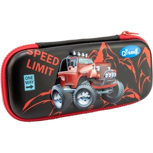 Пенал Cool For School з тисненням 1 відділення Чорний (QT-5741-Black) зображення 1