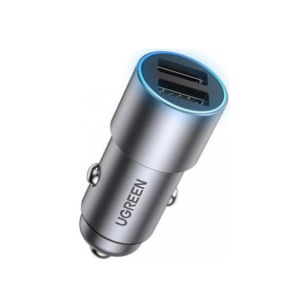 Зарядний пристрій Ugreen USB-A Dual 24W QC Grey (CD130) (50592) - зображення 1