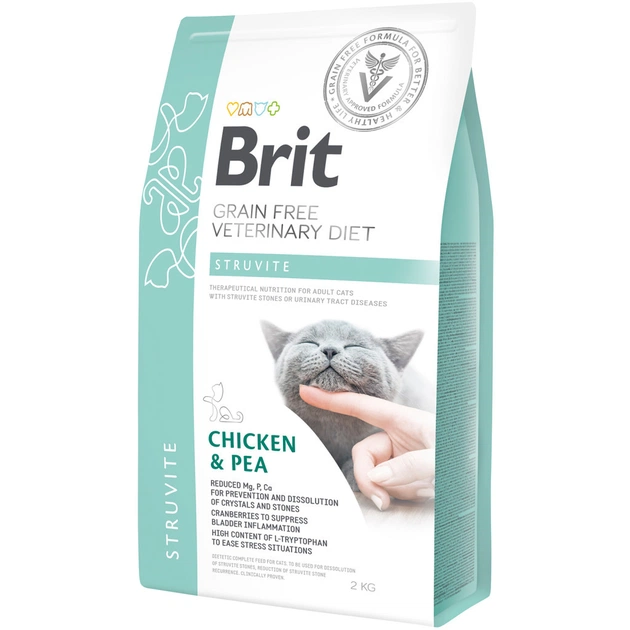 Сухий корм для кішок Brit GF VetDiets Cat Struvite 2 кг (8595602528271) - зображення 1