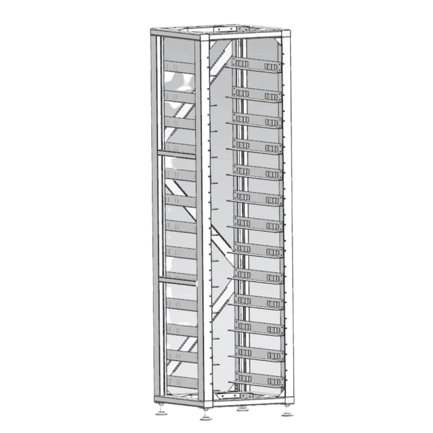 Стойка 19" 60кВт (3U х 12+1мест) для BOS-GM5.1-серии Deye 3U-HRACK (составляющая комплекта) - изображение 2