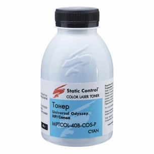 Тонер HP CLJ Enterprise Universal 40г Cyan Static Control (MPTCOL-40B-COS-P) зображення 1