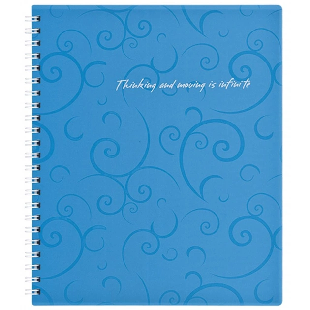 Блокнот Buromax spiral side, В5, 80sheets, Barocco, square, blue (BM.2419-614) - зображення 1