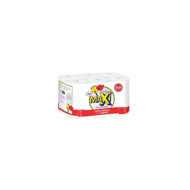 Туалетная бумага Maxi Household 2 слоя 35.1 м 12 рулонов (8011728011126) - изображение 1
