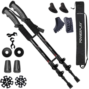 Трекінгові палиці PowerPlay 9109 Fika Black/Red 60-135 см (PP_9109_Fika_Bl/Red) зображення 1