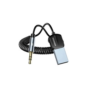 FM модулятор Essager Lingfeng Bluetooth 5.0 Aux Adapter Car Wireless Receiver USB (EBT-LF01-P) зображення 1