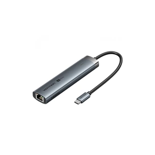 Концентратор VENTION USB-C 6-in-1 HDMI + 2xUSB 3.0 + RJ45 + PD 100W (TGNHB) зображення 1
