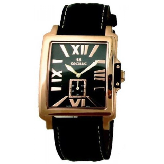 Наручний годинник Seculus 4492.1.1069 black-r, pvd-r, black leather - зображення 1