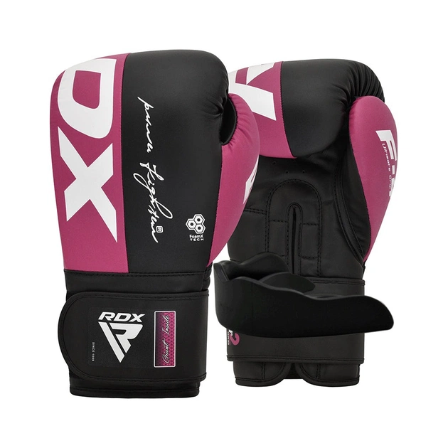 Боксерські рукавички RDX REX F4 Pink/Black-10 унцій (BGR-F4P-10OZ) - изображение 1