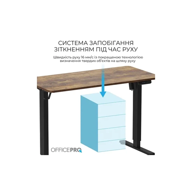 Комп'ютерний стіл OfficePro ODE1260DW Dark Wood/Black (ODE1260DW) - picture 7