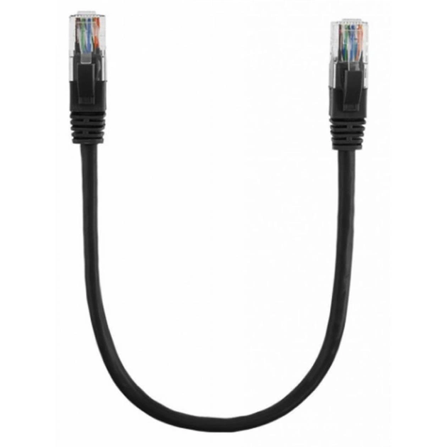 Патч-корд 0.3м, UTP, cat.5e, CCA, black Ritar (PCR-CCA/0.3Bk / 11359) - изображение 1
