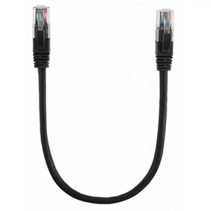 Патч-корд 0.3м, UTP, cat.5e, CCA, black Ritar (PCR-CCA/0.3Bk) зображення 1