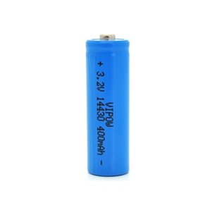 Акумулятор 14430 LiFePO4 (size 3/4AA), 400mAh, 3.2V, TipTop, blue Vipow (IFR14430-400mAhTT / 25540) зображення 1