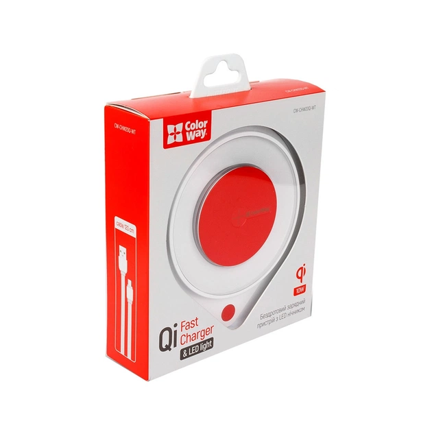 Зарядний пристрій ColorWay Qi Fast Charger (10W)& LED bedside lamp (CW-CHW20Q-WT) - picture 11