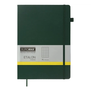 Книга записна Buromax Etalon 210x295 мм 96 аркушів в клітинку обкладинка зі штучної шкіри Зелений (BM.294160-04) зображення 1