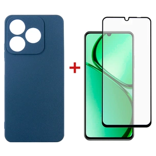 Чохол до мобільного телефона Dengos Realme C63 Carbon + glass Blue (DG-KM-104) зображення 1