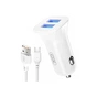 Зарядний пристрій XO 2xUSB 2.4A + cable USB to Micro 5P white (TZ10-M-WH) - зменшене зображення 1