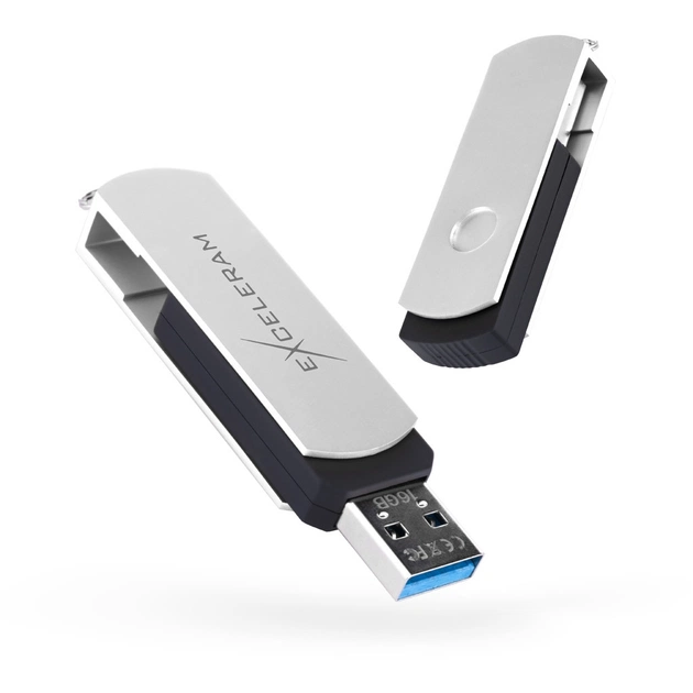 USB флеш накопичувач eXceleram 64GB P2 Series White/Black USB 3.1 Gen 1 (EXP2U3WHB64) - изображение 1