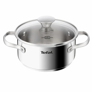 Кастрюля Tefal Minis, з кришкою,1.5 л, нержавіюча сталь, скло (H8744255) изображение 1