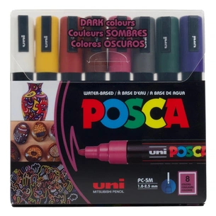 Набор маркеров UNI набор POSCA Dark Color, 1,8-2,5 мм, 8 шт (PC-5M DARK COLOR 8C) изображение 1