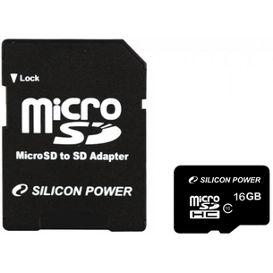 Карта пам'яті Silicon Power 16Gb MicroSD class 10 (SP016GBSTH010V10SP) зображення 1