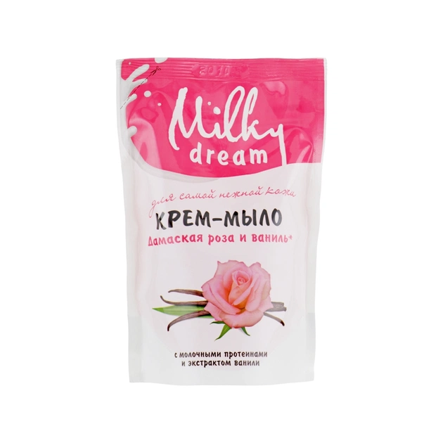 Рідке мило Milky Dream Дамаська троянда і ваніль дой-пак 500 мл (4820205300158) - зображення 1