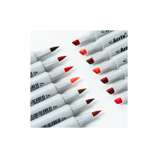 Художній маркер Arrtx Спиртові Oros ASM-03RD 24 кольори, червоні відтінки (LC302536) - picture 4