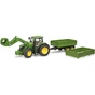 Масштабная модель автомобиля Bruder трактор John Deere 7R 350 с погрузчиком и прицепом (03155) - уменьшенное изображение 3