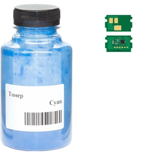 Тонер AHK Kyocera TK-5230, 50г Cyan + chip (3203380) зображення 1