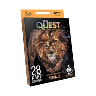 Настільна гра Danko Toys Best Quest Тварини, українська (BQ-01-02U) зображення 1