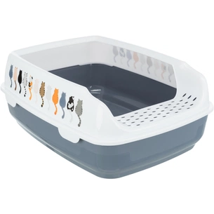 Туалет для котів Trixie "Delio" з рамкою 38х20х50 см (сірий) (4011905403977) изображение 1