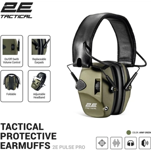 Навушники для стрільби 2E Pulse Pro NRR 22 dB активні Army Green (2E-TPE026ARGN) зображення 1
