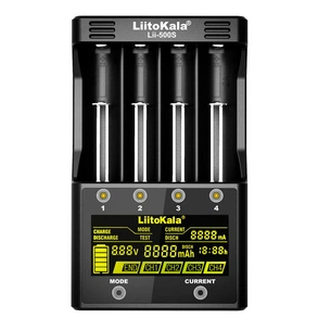 Зарядний пристрій для акумуляторів Liitokala 4 Slots, LCD дисплей, Li-ion/Ni-MH/Ni-Cd/AA/ААA/AAAA/С (Lii-500S) зображення 1