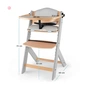 Стілець для годування Kinderkraft Enock Gray Wood з подушкою (5902533917259) - зменшене зображення 7