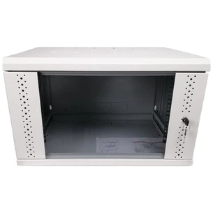 Шафа настінна Eserver 6U, 600х500х370 (Ш*Г*В), скло, сірий (ES-Е650G) зображення 1