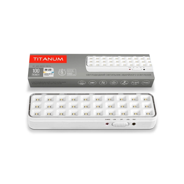 Світильник TITANUM LED аварійний 30 LED 6500K (TL-EM1106) - picture 3