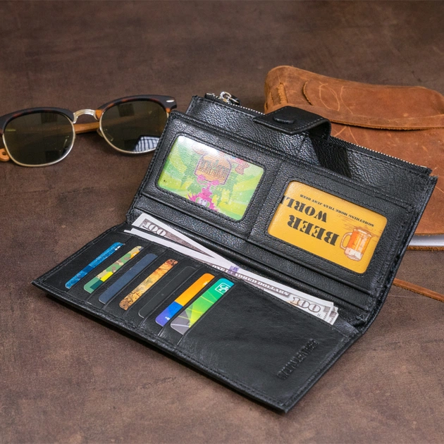 Кошелек ST Leather Кожаный Черный (19280) - изображение 11